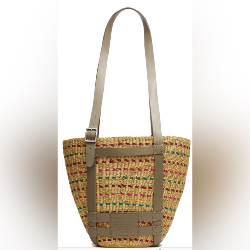 Rag & Bone x AAKS Collaboration Tote Bag Caged Leather Straps Logo Patch